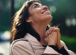 Person experiencing the benefits of being grateful