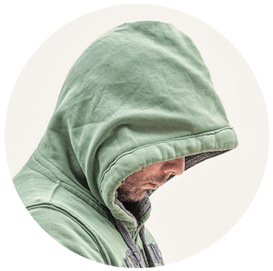 image of man in hoodie craving substances for blog article for Gulf Breeze Recovery. Gulf Breeze Recovery's non-12 step holistic drug and alcohol rehabs THRIVE® Total Health Recovery program, the first and only one of its kind in the world.