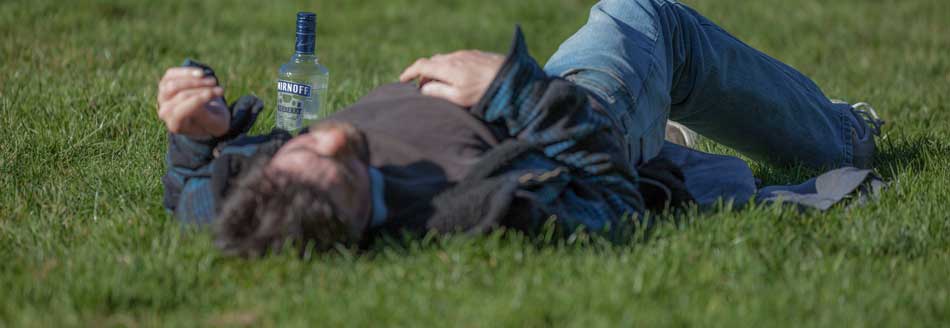 image of passed out drunk guy for blog article entitled 
