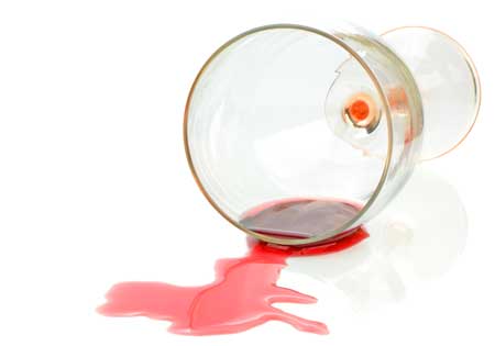 image of spilled wine glass for news report of increased use for Gulf Breeze Recovery non-12 step holistic drug and alcohol rehab in Florida