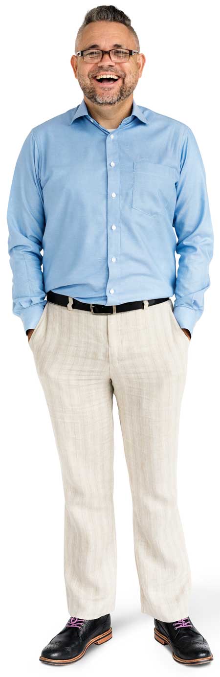 image of man with hand on hip for web page about alcohol use disorder