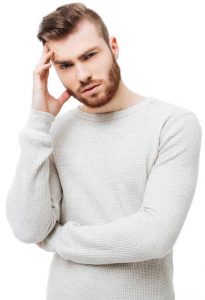 image of a unhappy young man