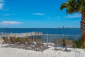 image of Gulf Breeze Recovery's beach overlooking water