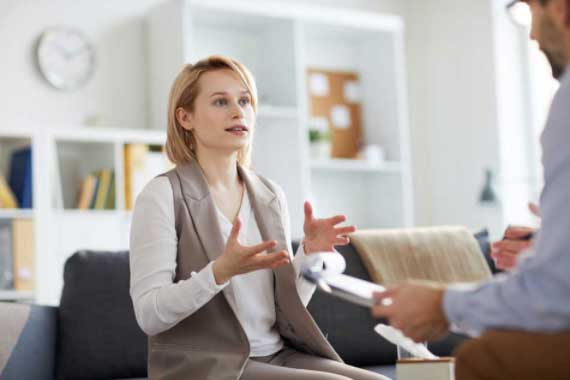 image of woman in therapy