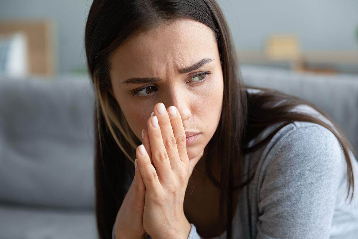 young woman looking concerned and questioning what is vivitrol