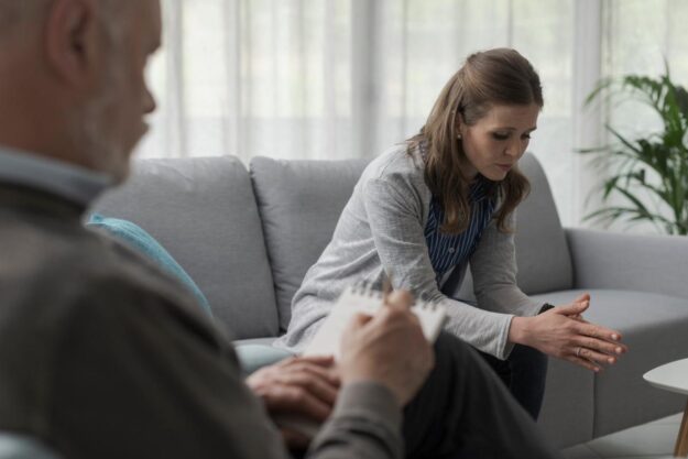 person struggling with depression seeking help from therapist in a depression treatment center in Florida