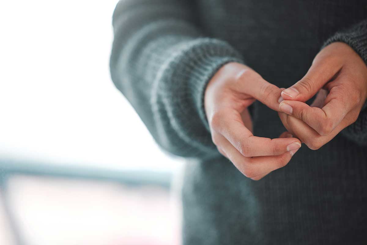 A person debating substance abuse disorder vs. addiction