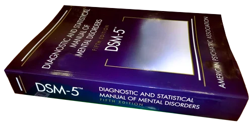 image of the Bible of mental health professionals, the Diagnostic and Statistical Manual of Mental Disorders, Fifth Edition (DSM-5),