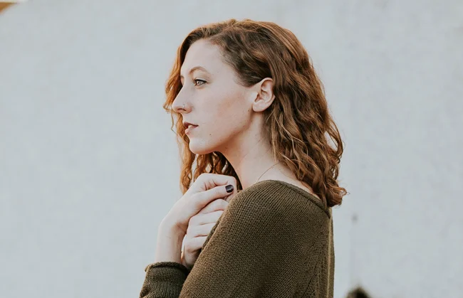image of woman thinking