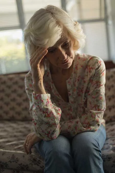 woman considering drug treatment
