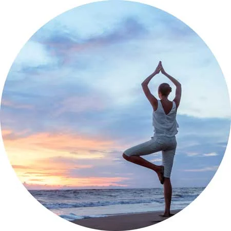 health. image of woman exercising on beach for recovery from drug and alcohol addiction for Gulf Breeze Recovery non 12 step holistic treatment center in Florida