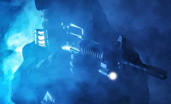 stylized image of a soldier with weapon glorifying combat for Gulf Breeze Recovery non-12 step holistic drug and alcohol treatment center