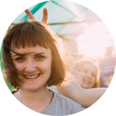 image of woman enjoying her support network of family and friends