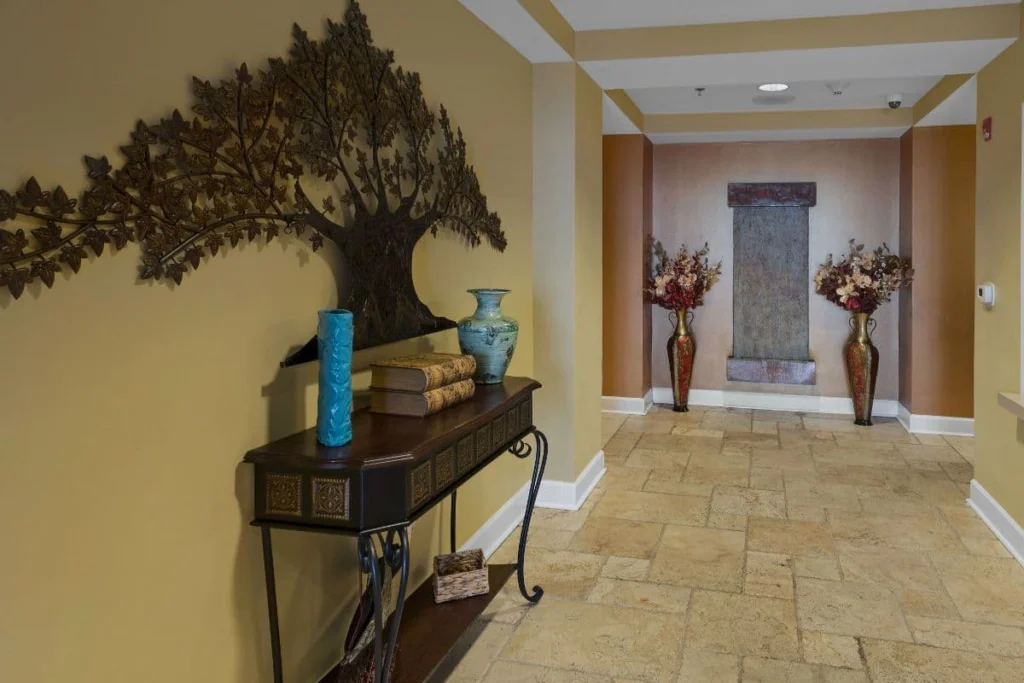 Hallway with decorations