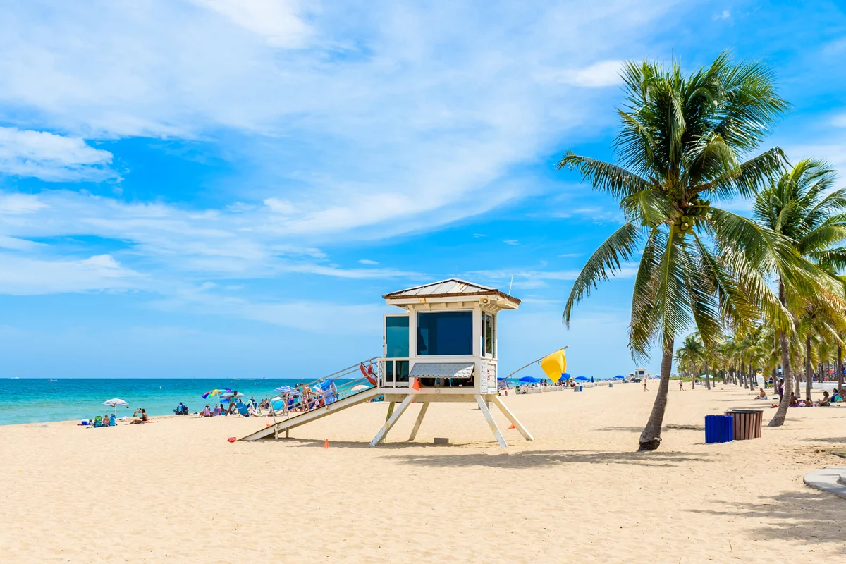 Lifeguard post on beach
